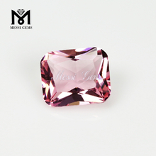 10x12mm cor rosa octógono facetado barato pedra preciosa de vidro