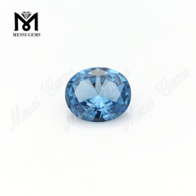 Preço de pedras preciosas sintéticas de espinélio sintético 10x12mm de corte oval 106 # azul
