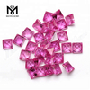 # 2 pedras de corindo rosa sintéticas rubi princesa cortada para configuração de jóias