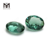 Preço de fábrica 8x10mm pedra preciosa de corte oval solto quartzo verde sintético