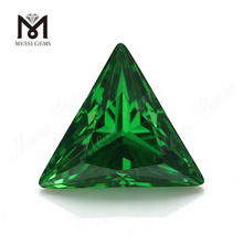 Preço de atacado Triângulo Corte 9x9mm Zircônia Cúbica Verde Solta Pedra CZ