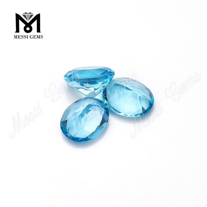 Pedras soltas de corte oval natural topázio azul preço por quilate