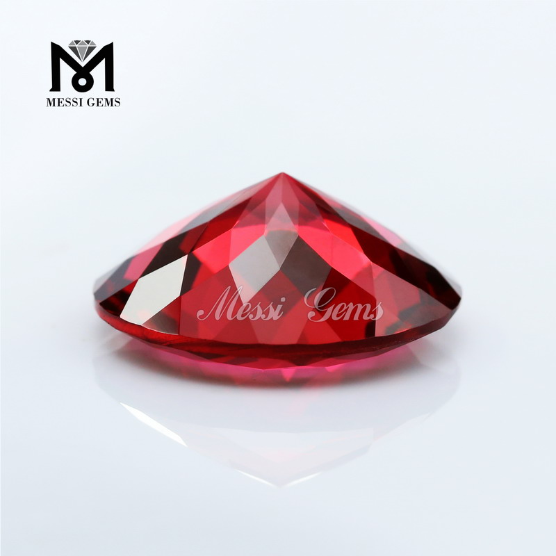 Preço de fábrica Pedra preciosa de cristal de rubelita lapidação de diamante de 8,0 mm