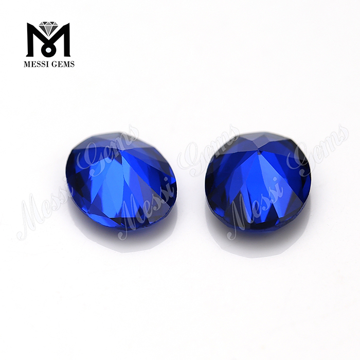 Espinélio sintético forma oval 10x12mm 113# pedra preciosa espinélio azul