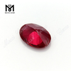 Rubis sintéticos sintéticos com pedras preciosas rubi vermelhas lapidadas à máquina para fabricação de joias
