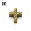 Pedra Druzy Natural em Forma de Cruz de Ouro 24K Preço de Fábrica