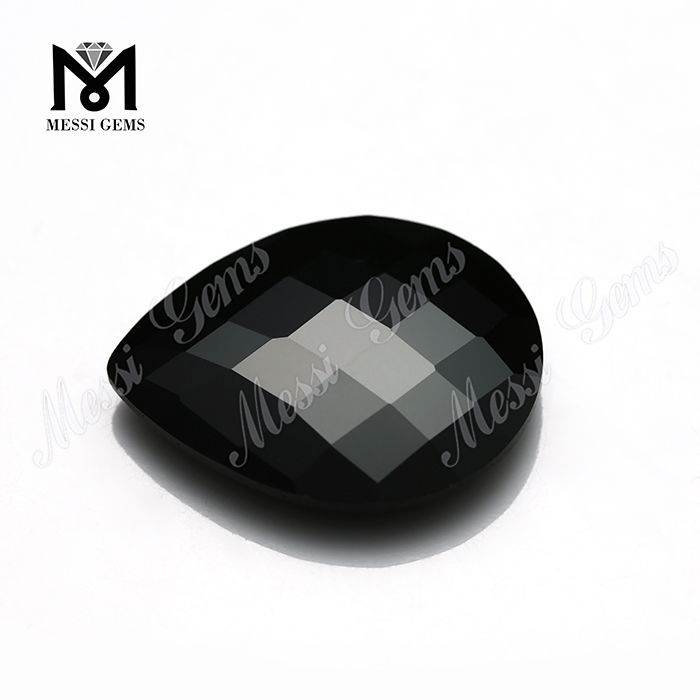 Pedras preciosas de corte verificador de pêra pedras naturais de jade preta para venda