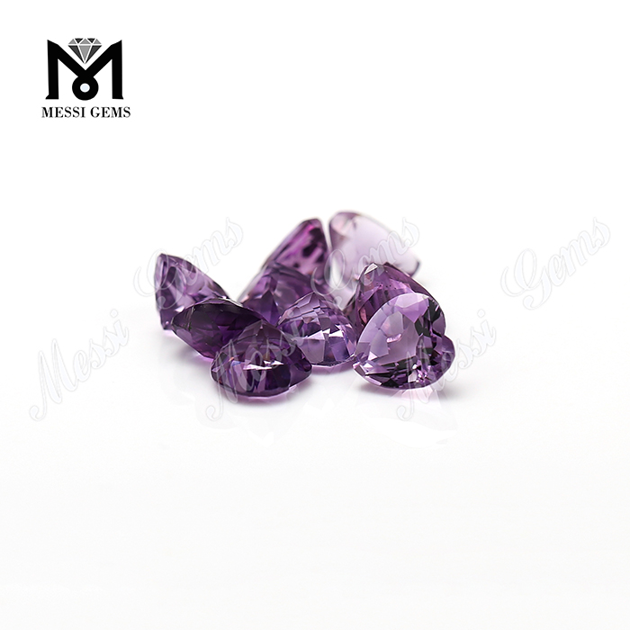 Pedra de cristal lapidação de coração de alta qualidade preço de pedra ametista natural por quilate