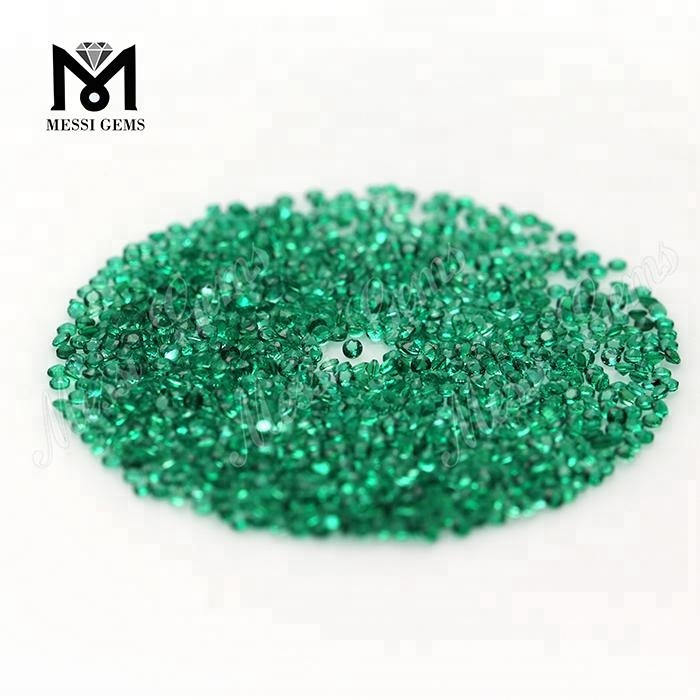 Preço de esmeralda de pedras preciosas criadas em laboratório pequeno de 1,25 mm por quilate para venda