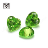 Forma de coração 10x10mm verde maçã zircônia cúbica sintética cz pedra preciosa
