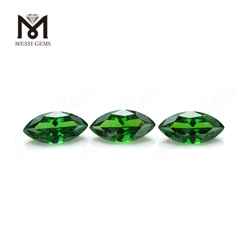 Pedra sintética verde cz marquise forma 7x14mm zircônia cúbica solta