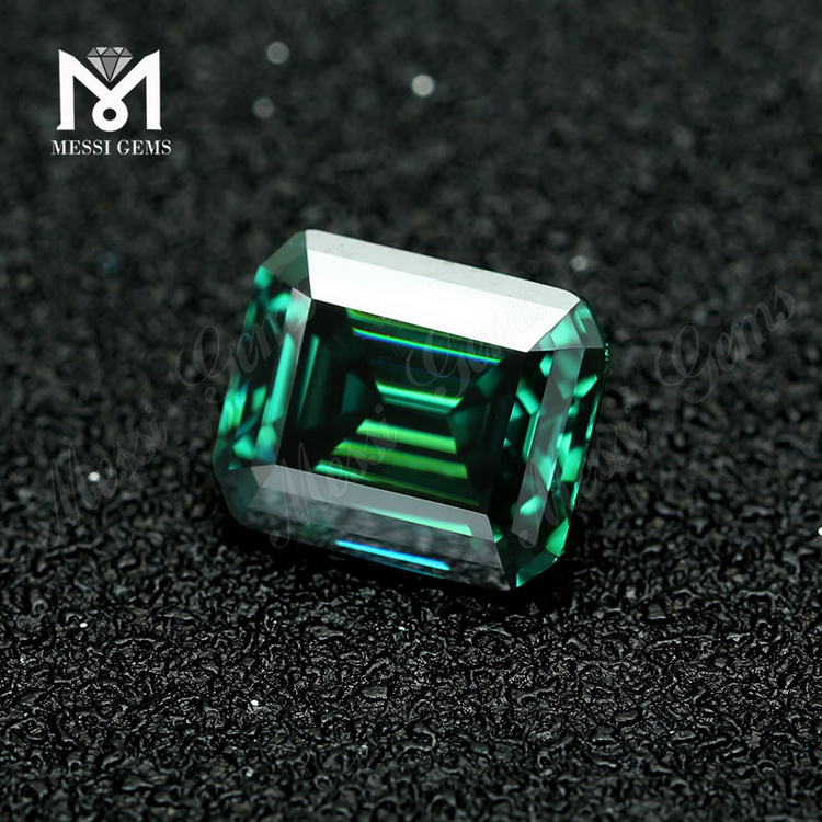 Laboratório criou pedras preciosas soltas preço por quilate Diamante moissanite verde octógono