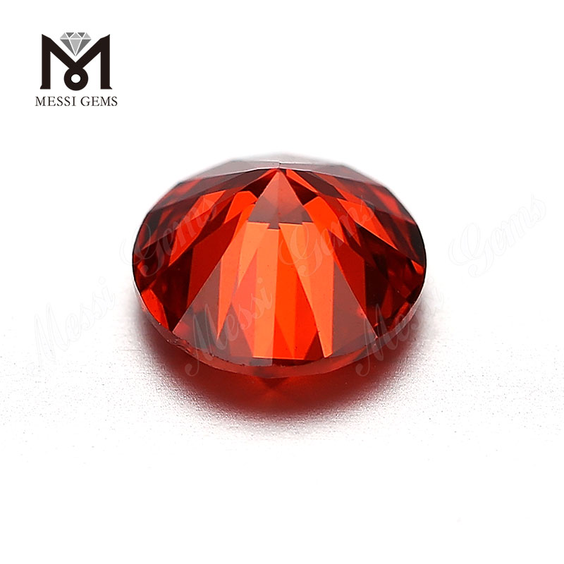 Pedra preciosa de zircônia cúbica solta 1,75 mm redonda laranja CZ