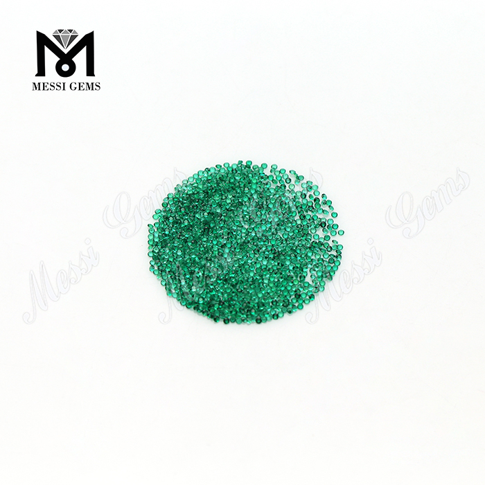 Pedra esmeralda natural criada tamanho pequeno 1,25 mm pedra preciosa esmeralda