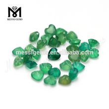 Preço de pedra de ágata verde de corte de coração 6x6mm