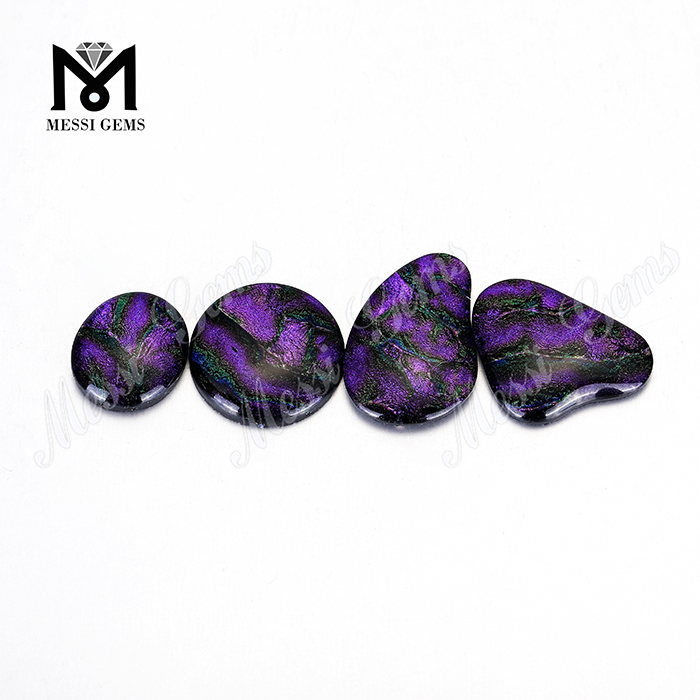 Pedras preciosas de amolite de vidro com formato personalizado