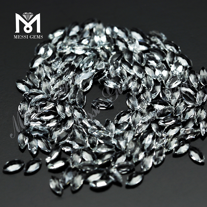 Preço de pedras preciosas de topázio natural de corte marquise 2x4mm para anéis