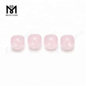 Pedra preciosa de vidro em forma de cogumelo de pedra de vidro rosa sintético