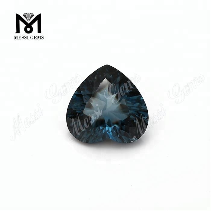 Pedras preciosas soltas em forma de coração pedra topázio azul londres natural