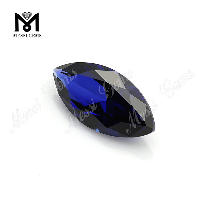 Forma de marquise de tamanho grande solta 8x16mm pedra preciosa rubi azul