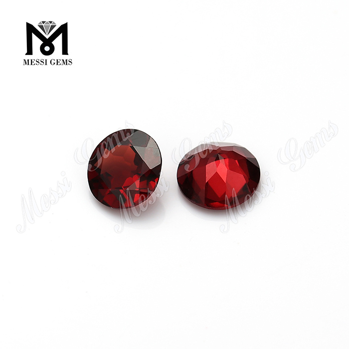 Pedras preciosas vermelhas moçambicanas de corte redondo para pingente