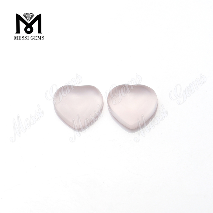 Pedras preciosas de coração cabochão naturais pedras de quartzo rosa soltas
