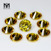 Pedra preciosa de zircônia cúbica sintética de lapidação de diamante com top amarelo dourado brilhante