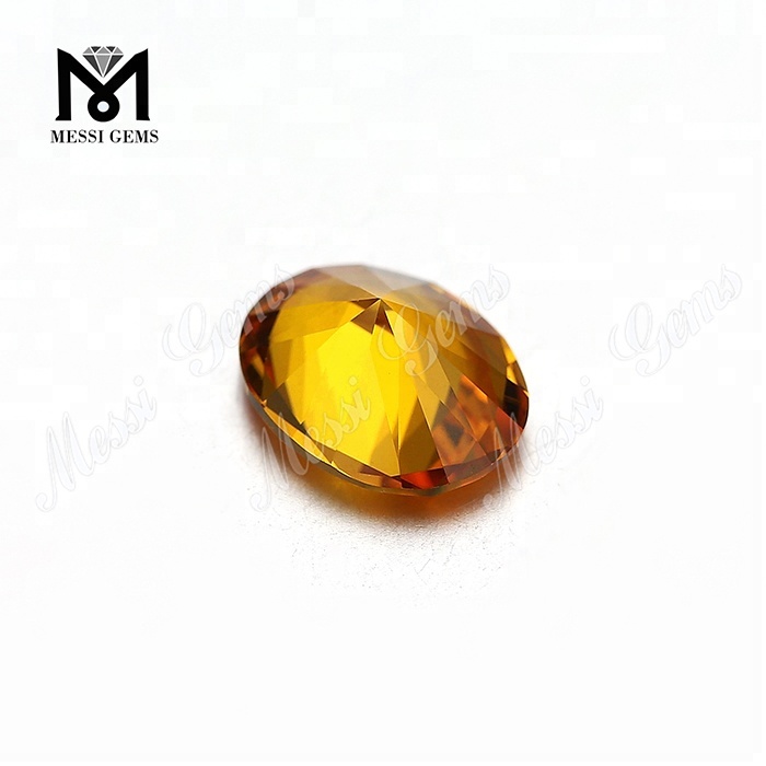 8x10mm forma oval pedra nanosital amarela