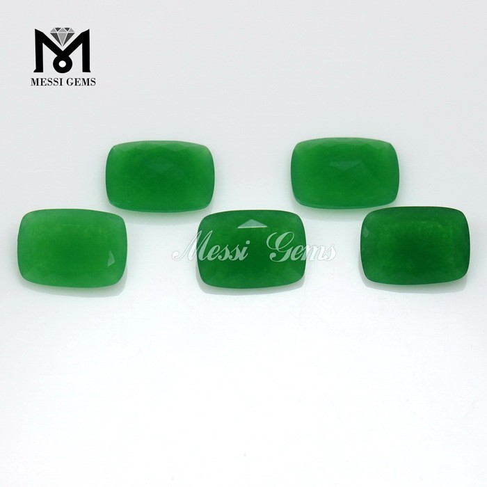 Almofada Quartzo Verde 10 x 14 mm Pedra Preciosa Solta Facetada Jade