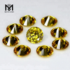 Preço de fábrica redondo 12,0 mm dourado amarelo ouro solto zircônia cúbica pedra preciosa
