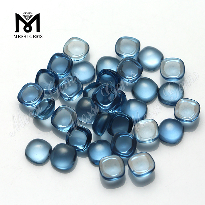 cor azul claro 106# 10x10mm almofada cabochão espinélio sintético