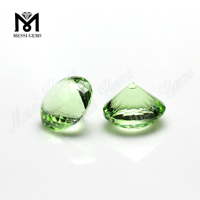 Preço de atacado pedra de vidro de cristal turmalina verde sintética