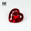 Pedra preciosa solta rubi sintético em forma de coração preços de rubi de fábrica