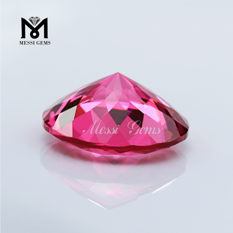 Preço de fábrica Pedra preciosa de cristal de rubelita lapidação de diamante de 8,0 mm