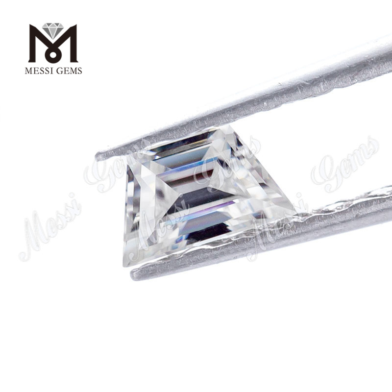 Preço de atacado avulso sintético trapézio corte VVS branco moissanite diamante
