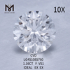 Diamantes de laboratório redondos CVD 1,16 ct F VS1 Corte IDEAL