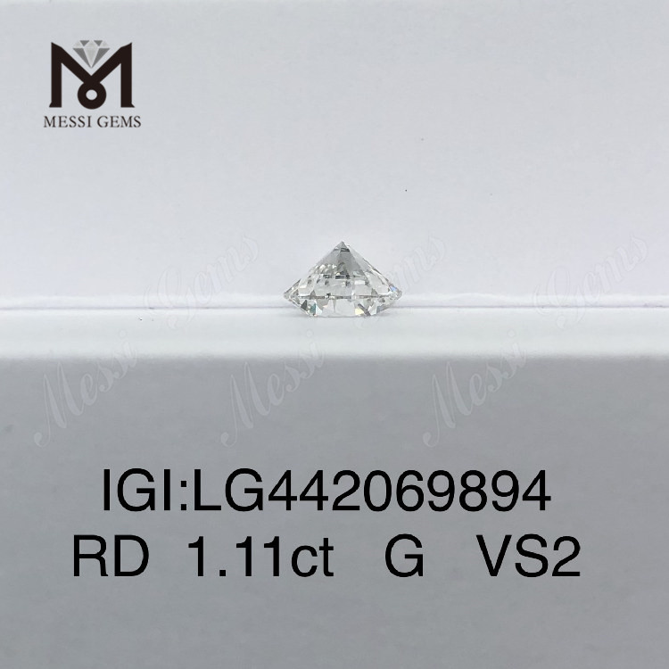 1,11 quilates G VS2 Redondo BRILLIANT IDEAL 2EX diamante cultivado em laboratório 1 quilate