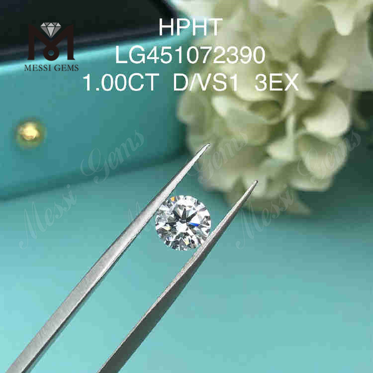 1.00CT D VS diamante criado em laboratório 3EX HPHT diamantes sintéticos soltos