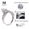 Moissanite anel de casamento de diamante 14k 18k moda anel de moissanite