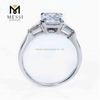 Preços 4 pinos configuração anéis moissanite 18k anel de casamento para mulheres