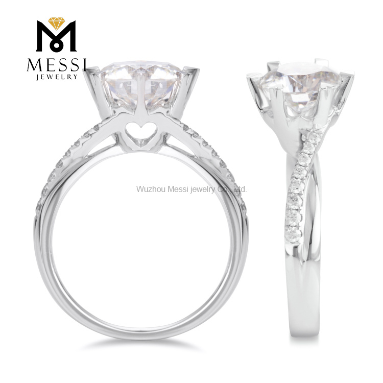 Anéis de diamante de laboratório 14 k 18 k anel de ouro moda jóias personalizado dragão fogo 1.5ct diamantes anel de casamento