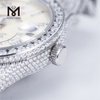 Design personalizado masculino e feminino conjunto de mão de luxo gelado relógio de diamante Moissanite de marca superior