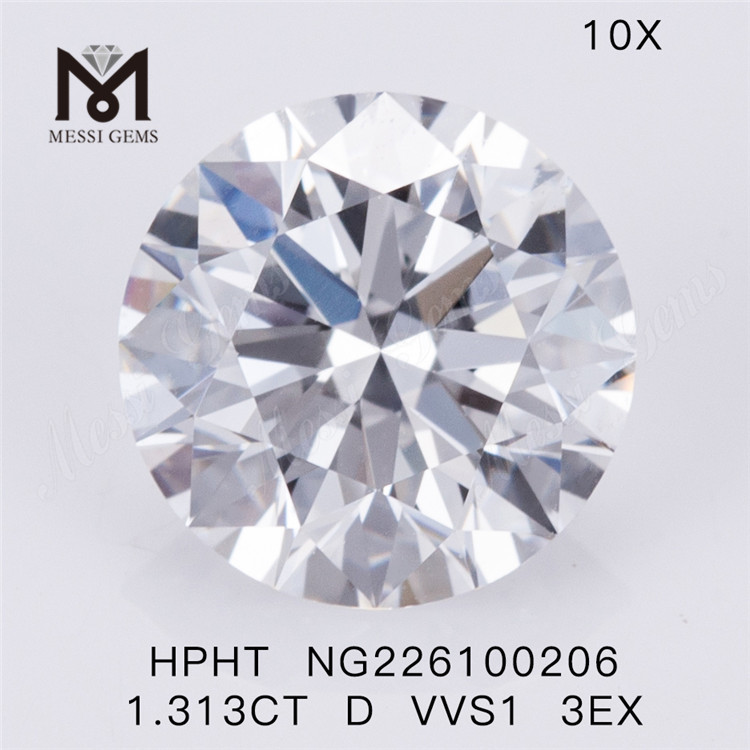 1.313CT D HPHT diamante feito pelo homem VVS1 3EX preço do fabricante de diamantes cultivados em laboratório
