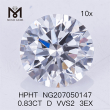 HPHT 0,83CT D VVS2 preço de atacado 3EX Lab Diamonds 