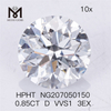 0,85 CT HPHT Lab Diamond D VVS1 3EX HPHT Diamante sintético