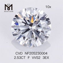 2,53 ct F VVS2 3EX Forma Redonda Feito de Fábrica Atacado Diamantes