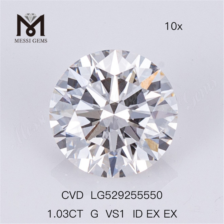 1.03CT G VS1 Venda de diamantes de laboratório avulsos ID EX EX Diamantes cultivados em laboratório por atacado 