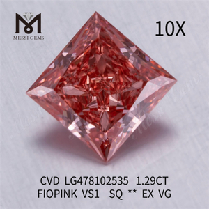 1.29CT FIOPINK VS1 atacado laboratório criado diamantes CVD LG478102535