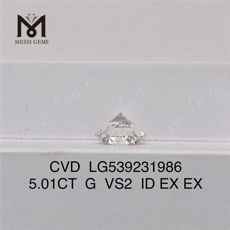 Preço de atacado de diamantes cultivados em laboratório 5.01CT G vs 2 diamantes sintéticos soltos preço de fábrica