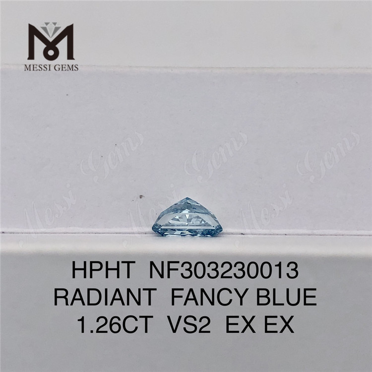1.26CT VS2 RADIANT FANCY BLUE atacado diamante cultivado em laboratório HPHT NF303230013 